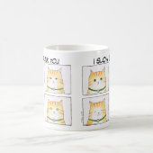 Mug Lente Liant Orange Tabby Chat Drôle Comédie Chat (Centre)