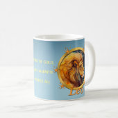 Mug Leo caractères zodiaques, motivation, horoscope, L (Devant droit)