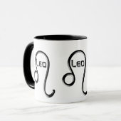 Mug LEO, Conception abstraite du signe zodiaque, (Devant gauche)