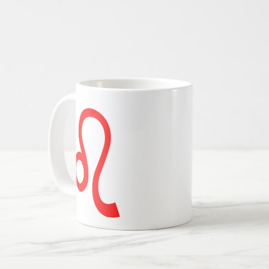 Mug Leo en rouge (Devant gauche)