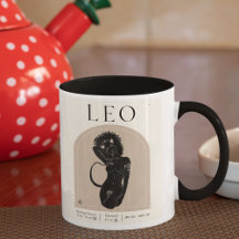 Leo Feminine Zodiac Design Brown Noir 15 OZ