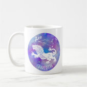 Mug Leo Lion Constellation Étoiles Nom Anniversaire Ca (Gauche)