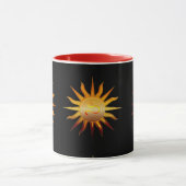 Mug Léo Soleil Signe du Feu Mois de Naissance Rouge & (Centre)