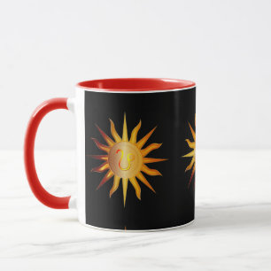 Mug Leo Soleil Signe du zodiaque Mois de naissance Rou