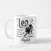 Mug Leo Zodiac Horoscope Nom personnalisé (Gauche)