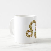 Mug Leo Zodiac - Or tribal (Devant gauche)