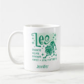 Mug Leo Zodiac Traits personnalisés Horoscope (Gauche)