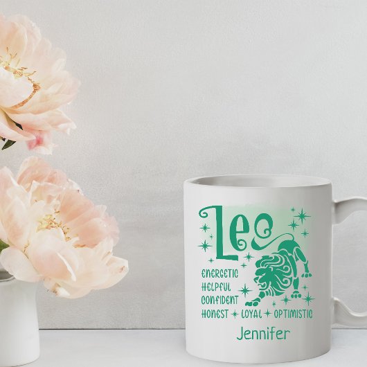 Mug Leo Zodiac Traits personnalisés Horoscope
