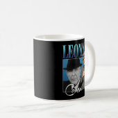 Mug Leonard Cohen Cadeaux de style rétro pour les fans (Devant droit)