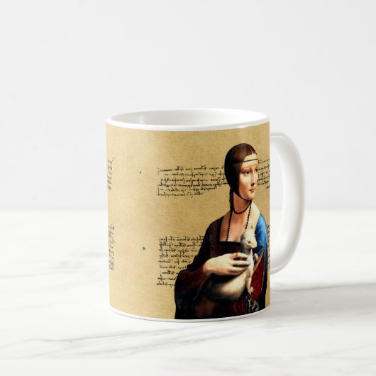 Mug Léonard de Vinci Lady avec Ermine (Devant droit)