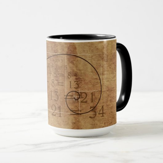 Mug Leonardo da Vinci. Golden Ratio. La Coupe d'or (Devant droit)