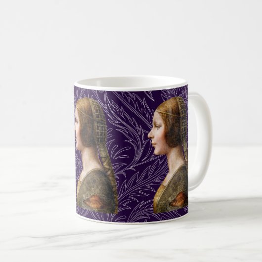 Mug Leonardo da Vinci Portrait La Bella Principessa (Devant droit)