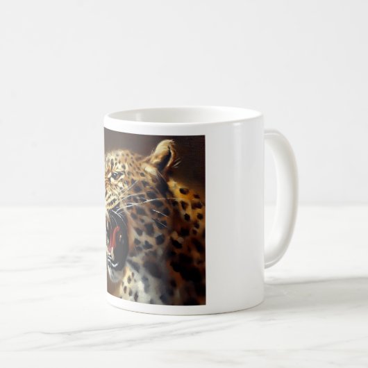 Mug Leopard (5) Chat sauvage (Devant droit)