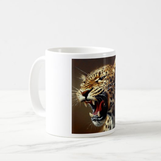 Mug Leopard (5) Chat sauvage (Devant gauche)