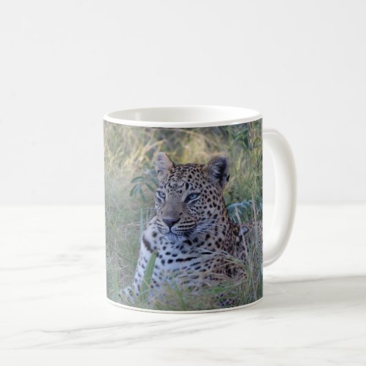 MUG LEOPARD AUX YEUX BLEUS (Devant droit)