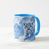 Mug Léopard bébé neige mignon fantasy (Devant droit)
