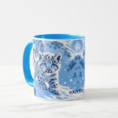 Mug Léopard bébé neige mignon fantasy (Devant gauche)