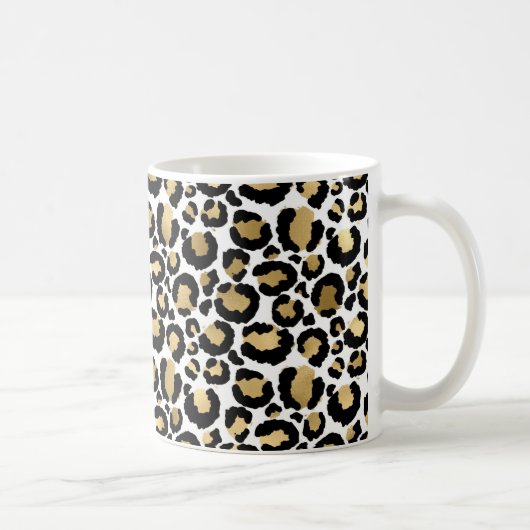 Mug Leopard blanc et or (Droite)