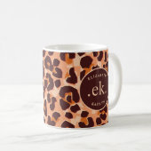 Mug Léopard Brown Monogramme (Devant droit)