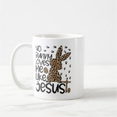 Mug Léopard chrétien Pas de lapin ne m'aime comme Jésu (Gauche)