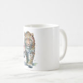 Mug Leopard Colorful Watercolor Portrait (Devant droit)