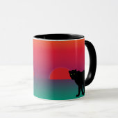 Mug Léopard couché de soleil en Afrique (Devant droit)
