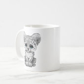 Mug Léopard de neige mignon de bébé CUB (Devant gauche)
