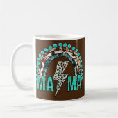 Mug Léopard de vache de l'Ouest Turquoise Rainbow Cowg (Gauche)