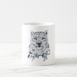 Mug Léopard des neiges, Aquarelle d'hiver