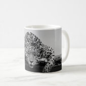 Mug Leopard en noir et blanc (Devant droit)