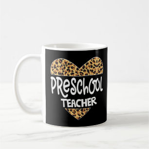 Mug Leopard Enseignant préscolaire Retour école garder