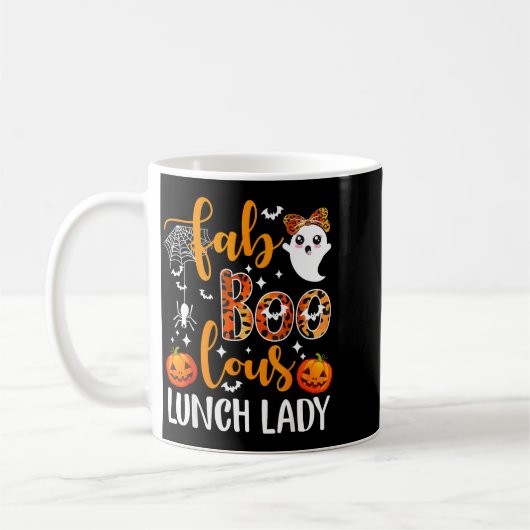 Mug Leopard Fab Boo Lous Lunch Lady Matching Group Tee (Gauche)