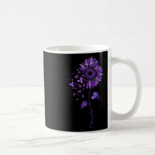 Mug Leopard Fibromyalgie Sensibilisation au ruban viol (Droite)