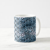 Mug Léopard Géométrique, Design de peau animale. (Devant droit)