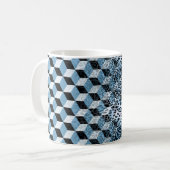Mug Léopard Géométrique, Design de peau animale. (Devant gauche)