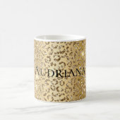Mug Léopard glam jaune or brillant Parties scintillant (Centre)