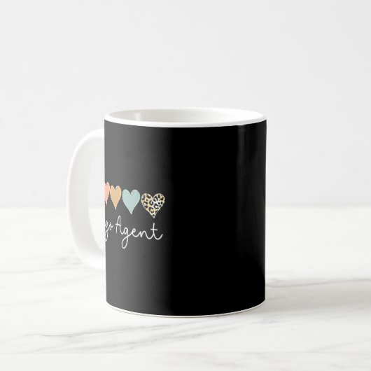 Mug Leopard Hearts Matching Valentines Day For Cargo  (Devant gauche)