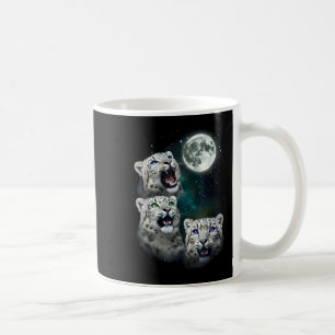 Mug Léopard hurlant à la pleine lune dans l'espace la