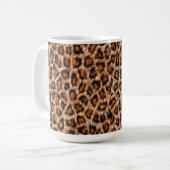 Mug Leopard Jaguar Chat fourrure Brown Motif-24609 (Devant gauche)