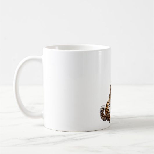 Mug Léopard mignon avec chewing-gum lunettes de soleil (Gauche)