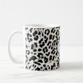 Mug Leopard - Monogramme tacheté, personnalisé, (Gauche)