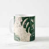 Mug Leopard Monstera : Jungle Imprimer Vintage. (Devant gauche)