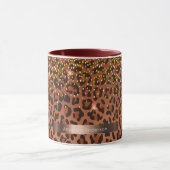 Mug Leopard motif brun noir bronze doré (Centre)