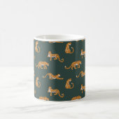 Mug Leopard motif plat couleur transparente illustr de (Centre)