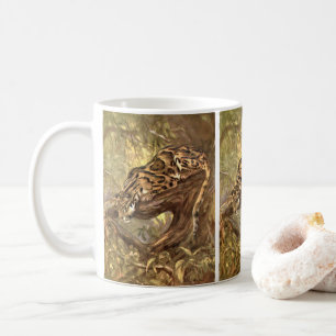 Mug Leopard nuageux par CE Swan, Animaux sauvages Vint