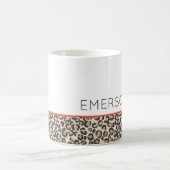 Mug Leopard Poster de animal Neutral Chic NOM (Centre)