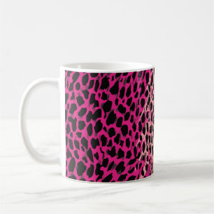 Mug Léopard rose motif tissu fabriqué animal, backgrou