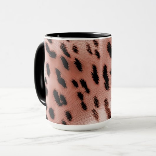 Mug Léopard rose rose (Devant gauche)