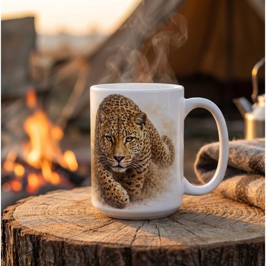 Mug Léopard Silent Stalker | Art de la faune africaine