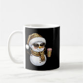Mug Leopard Snowman With Sungles Funny Christmas Women (Gauche)